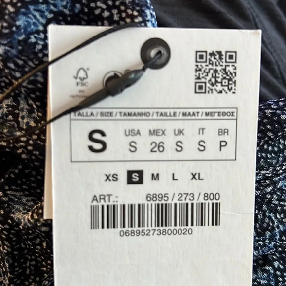 ZARA | Blue | PRINTED TOP - Picture 11 of 13